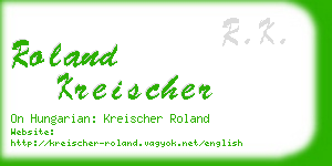 roland kreischer business card
